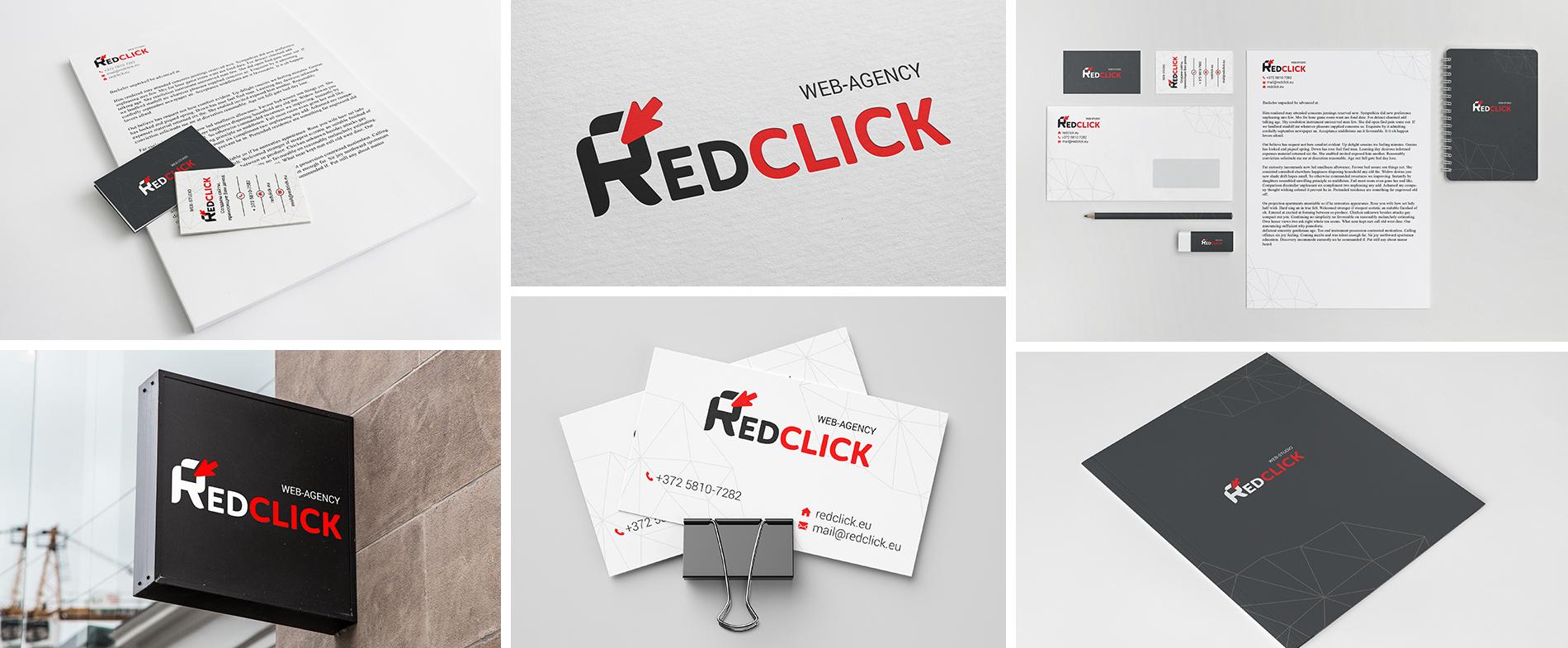 Corporate identity of the web-agency "Red Click"